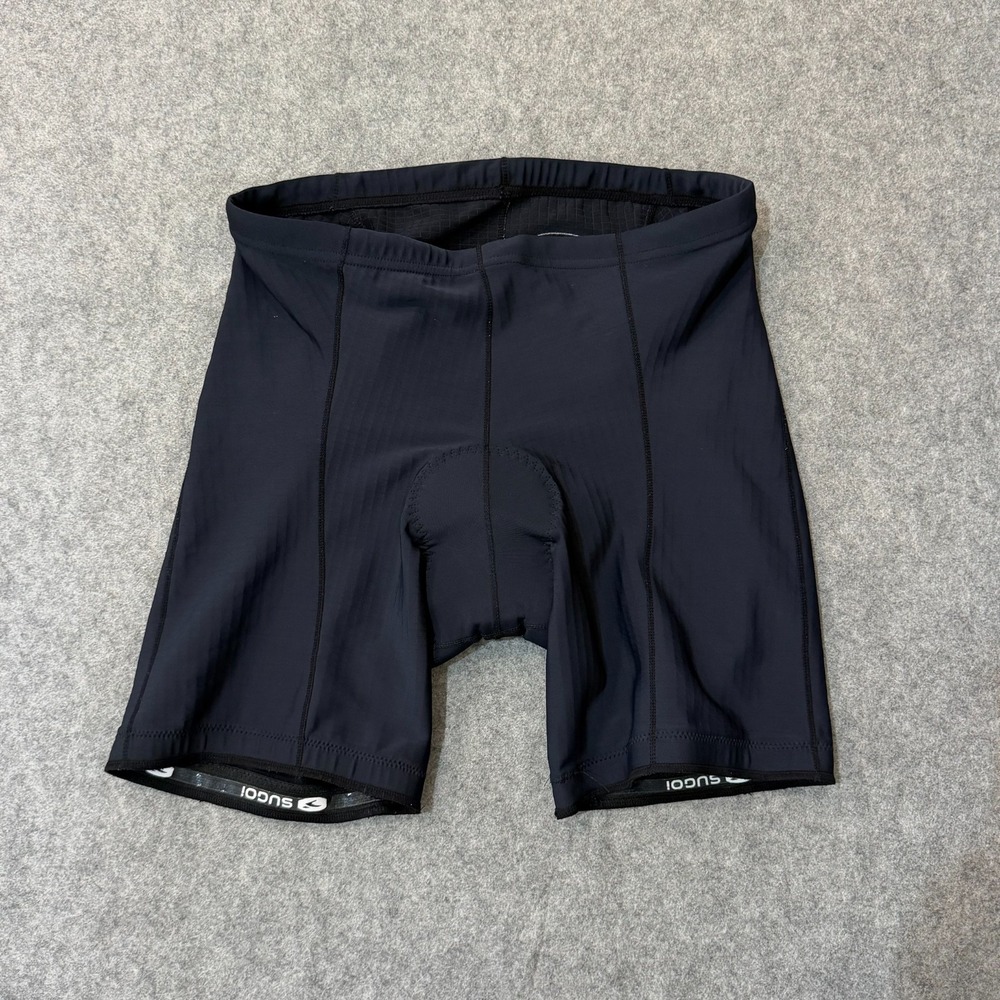 Sugoi Black Leg Gripper Padded Compression Cycling Bike Shorts Women's Size XL